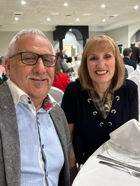 Rick Champagne at a community dinner